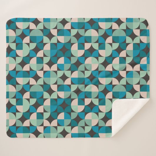 Retro  60-patroon sherpa deken (Voorkant (horizontaal))