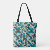 Retro  60-patroon tote bag (Achterkant)