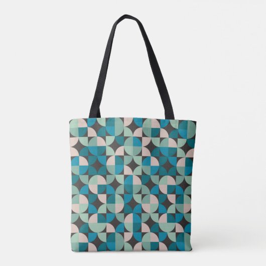 Retro  60-patroon tote bag (Achterkant)
