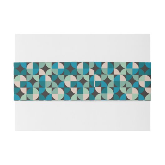 Retro  60-patroon uitnodigingen wikkel (Achterkant Voorbeeld)