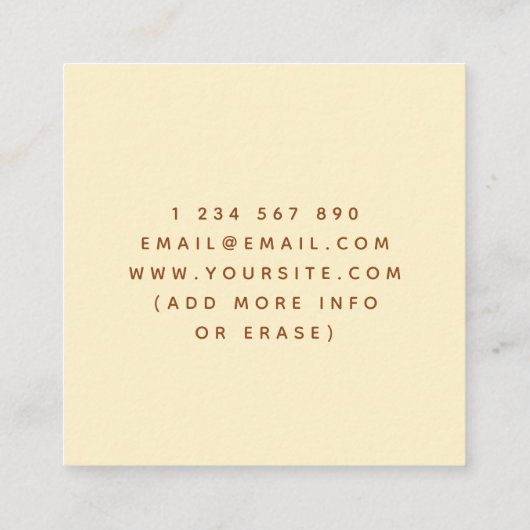 Retro 60 zevenwijdig regenboogstripes 1970-1960 vierkante visitekaartje (Achterkant)