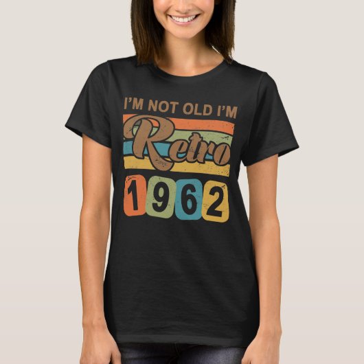 Retro 60e verjaardag 1962 t-shirt (Voorkant)