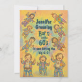 Retro 60e verjaardag Geboren in de jaren '60 Groov Kaart (Voorkant)
