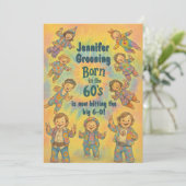 Retro 60e verjaardag Geboren in de jaren '60 Groov Kaart (Staand voorkant)