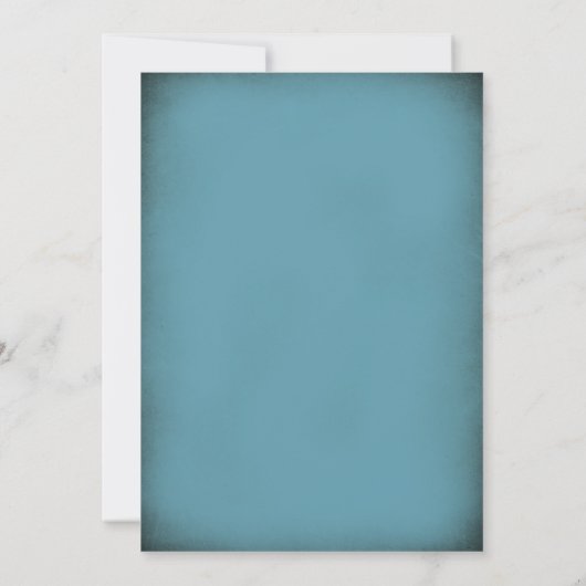 Retro 60e verjaardagsfeestje - Blauw Wit Kaart (Achterkant)