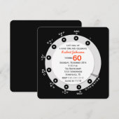 Retro 60e verjaardagsfeestuitnodiging Rotary Dial Kaart (Voorkant / Achterkant)