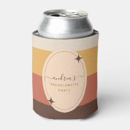 Retro 60er 70er Gestrepte vrijgezellenfeest Groovy Blikjeskoeler