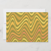 Retro 60s 70s Abstract Groovy Groen Afstuderen  Kaart (Achterkant)
