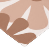 Retro 60s 70s Aesthetisch Floral Pattern in Brown Tafelkleed (Gekanteld)