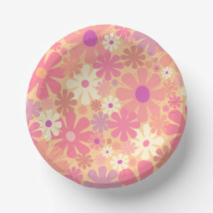 Retro 60s 70s Aesthetisch Floral Pattern Papieren Kommen