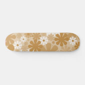 Retro 60s 70s Aesthetisch Floral Pattern Persoonlijk Skateboard (Horizontaal)