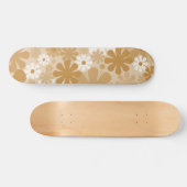 Retro 60s 70s Aesthetisch Floral Pattern Persoonlijk Skateboard (Horizontaal)