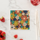 Retro 60s 70s Aesthetisch Floral Pattern Servet (Insitu)