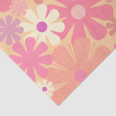 Retro 60s 70s Aesthetisch Floral Pattern Tissuepapier (Detail)