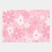 Retro 60s 70s Aesthetische Floral Pattern Pastel R Inpakpapier Vel (Voorkant 3)