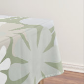 Retro 60s 70s Aesthetische Floral Pattern Sage Gre Tafelkleed (Voorbeeld)