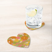 Retro 60s 70s Aesthetische Floral Personalized Kartonnen Onderzetters (Insitu)