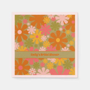 Retro 60s 70s Aesthetische Floral Personalized Servet