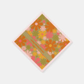 Retro 60s 70s Aesthetische Floral Personalized Servet (Hoek)