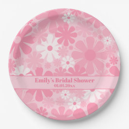 Retro 60s 70s Aesthetische roze bodems Papieren Bordje