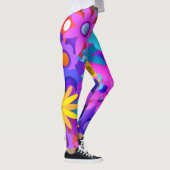 Retro 60s 70s Bloem Leggings (Rechts)