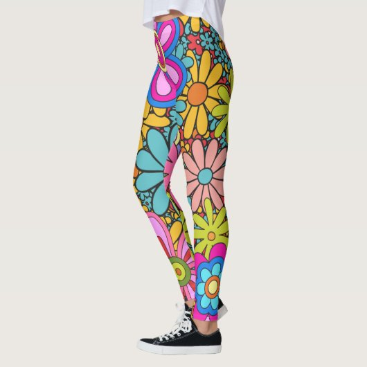 Retro 60s 70s Bloem Leggings (Links)
