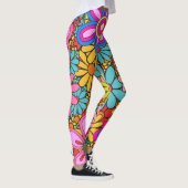 Retro 60s 70s Bloem Leggings (Rechts)