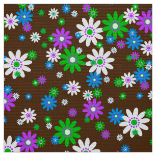 retro 60s 70s bloemstof stof