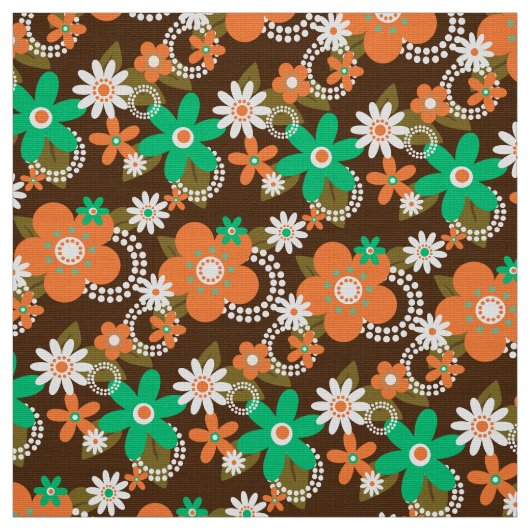 retro 60s 70s bloemstof v2 stof (Swatch)