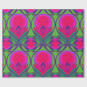 retro  60s 70s cadeaupakpapier cadeaupapier (Vlak)