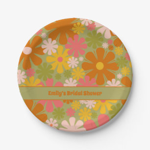 Retro 60s 70s esthetisch, gepersonaliseerd papier papieren bordje