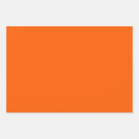 Retro 60s 70s Floral Pattern Blue Oranje Inpakpapier Vel (Voorkant 3)