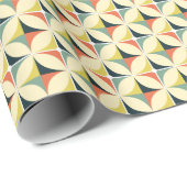 Retro 60's 70's geometrisch patroon. cadeaupapier (Rol Hoek)