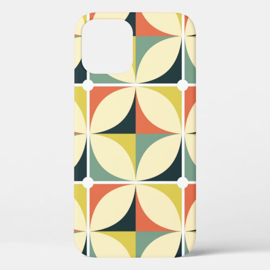 Retro 60's 70's geometrisch patroon. Case-Mate iPhone case (Achterkant)
