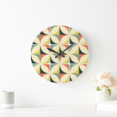 Retro 60's 70's geometrisch patroon. grote klok (Huis)