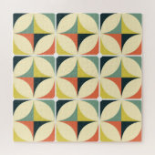 Retro 60's 70's geometrisch patroon. legpuzzel (Horizontaal)