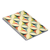Retro 60's 70's geometrisch patroon. notitieboek (Rechterzijde)