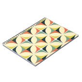 Retro 60's 70's geometrisch patroon. notitieboek (Linkerzijde)
