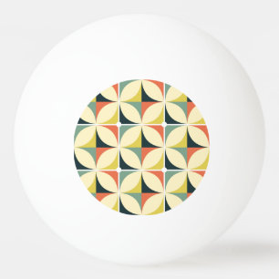 Retro 60's 70's geometrisch patroon. pingpongbal