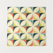 Retro 60's 70's geometrisch patroon. wandkleed (Voorkant (horizontaal))