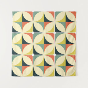 Retro 60's 70's geometrisch patroon. wandkleed