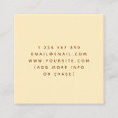 Retro 60s 70s Geometrische Regenboogzassen Vierkante Visitekaartje (Achterkant)