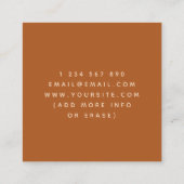 Retro 60s 70s Geometrische Regenboogzassen Vierkante Visitekaartje (Achterkant)