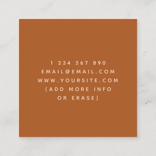 Retro 60s 70s Geometrische Regenboogzassen Vierkante Visitekaartje (Achterkant)