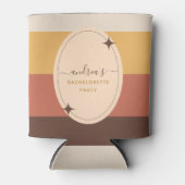 Retro 60s 70s Gestreepte Bachelorette-feest Groovy Blikjeskoeler (Voorkant)