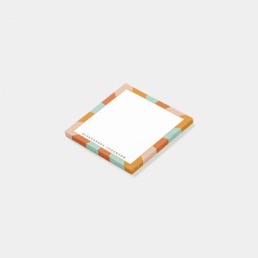 Retro 60s 70s Groovy Hippie naam op  Post-it® Notes (Schuin)