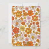 Retro 60s 70s Groovy Hippie Uitnodiging (Achterkant)