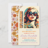 Retro 60s 70s Groovy Hippie Uitnodiging (Voorkant)