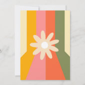 Retro 60s 70s Groovy Stripes Bruidsmeisjes Luncheo Kaart (Achterkant)