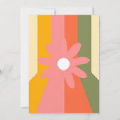 Retro 60s 70s Groovy Stripes vrijgezellenfeest Kaart (Achterkant)